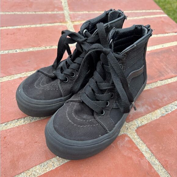 Vans Hi-Sk8 Boys High Top Sneaker Zip Up Back 11.5 - Picture 1 of 5